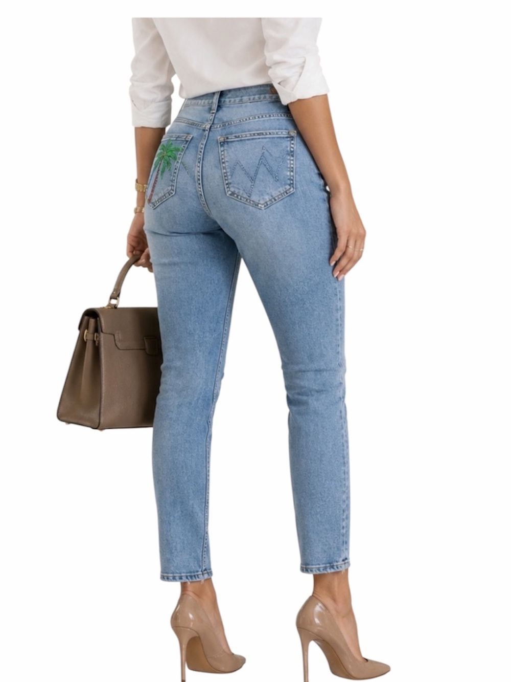 MOTHER High waisted Looker ankle fray jeans size 26